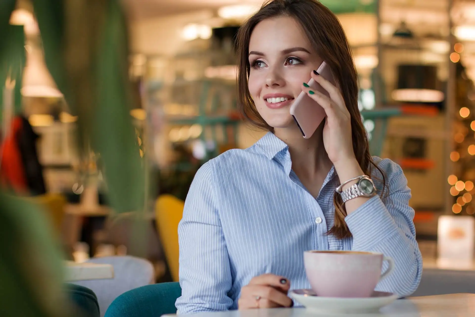 woman using a cell phone